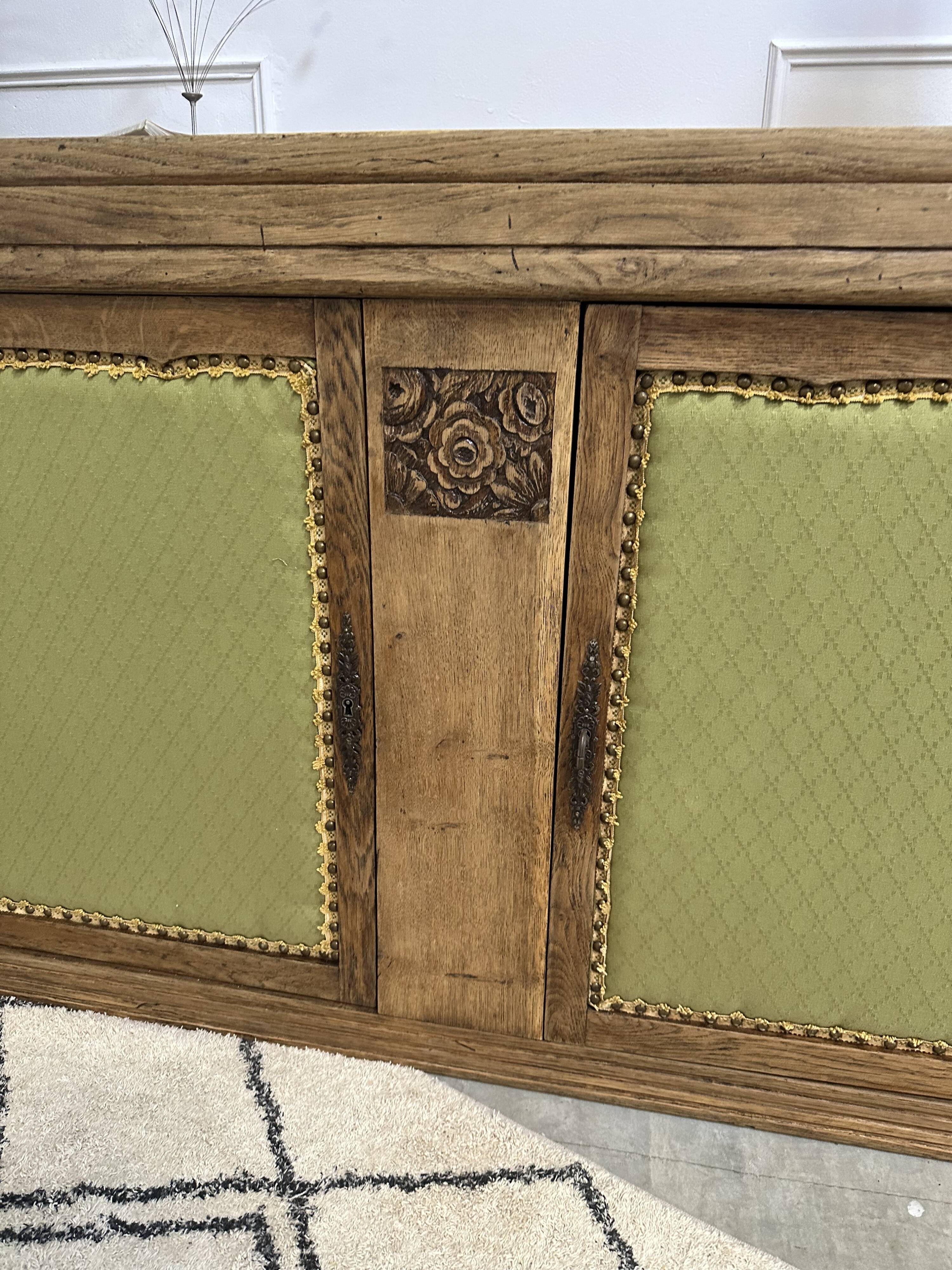 Country sideboard fabric doors
