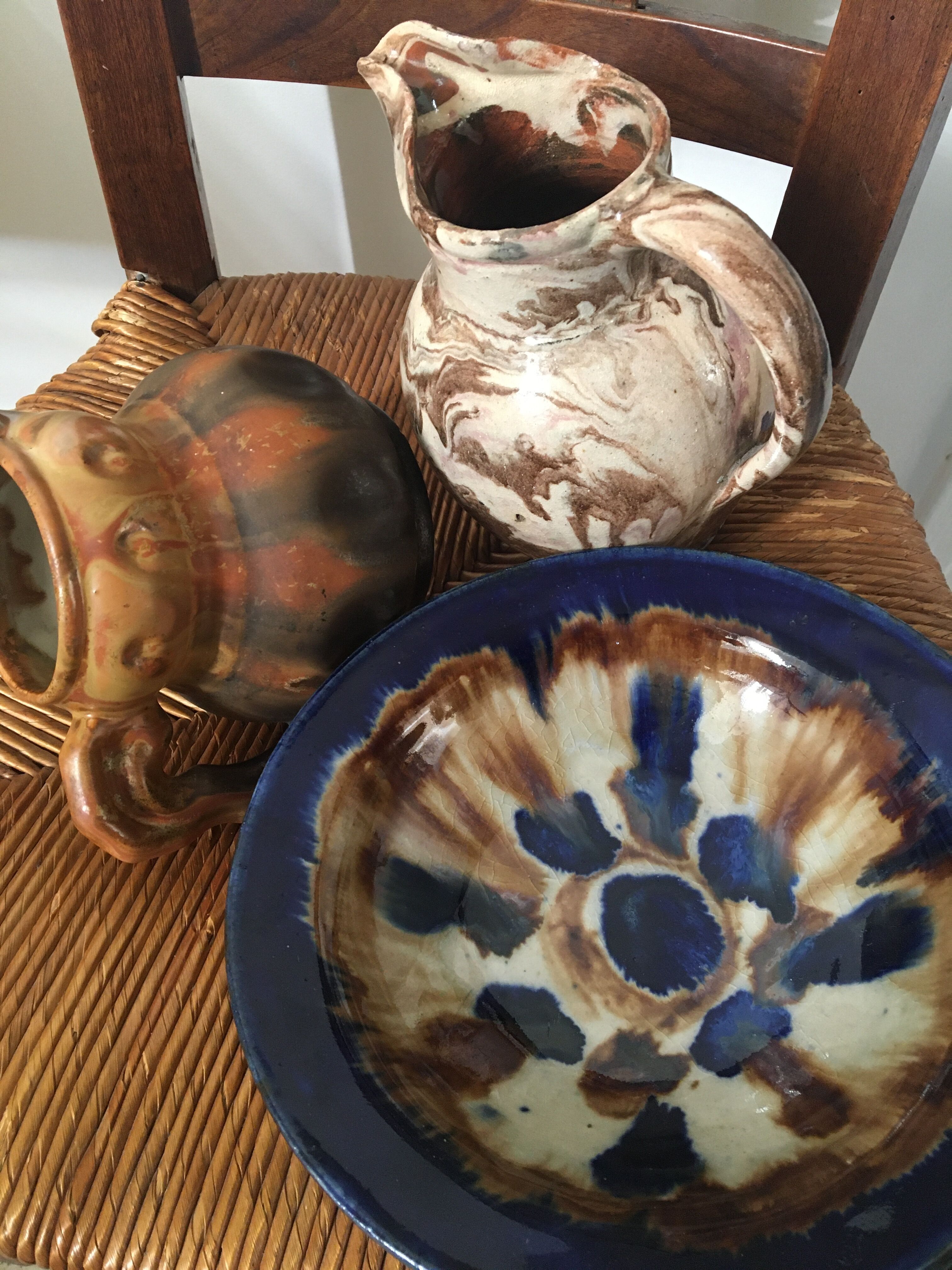 Glazed terracotta carafe