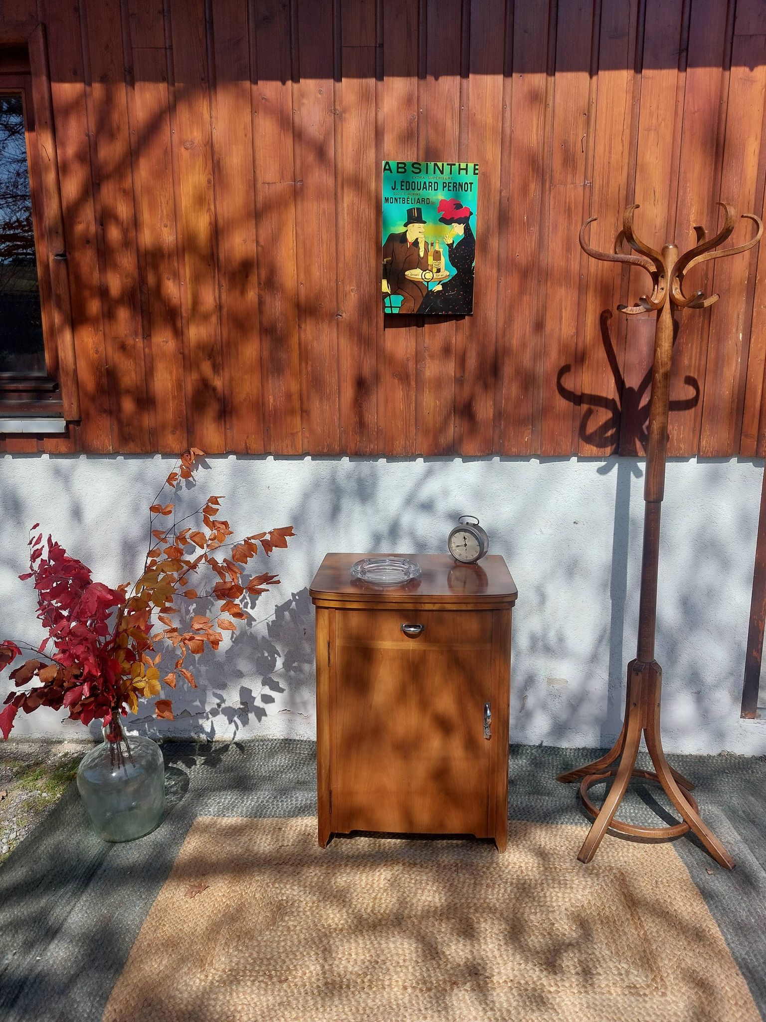 small wooden piece of furniture, vintage