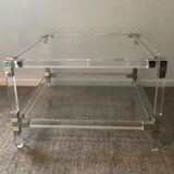 Pierre Vandel coffee table in lucite from the 70s