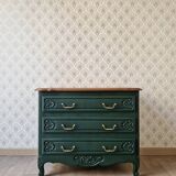 Green vintage chest of drawers