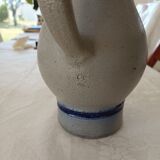 Grey and Cobalt Blue Stoneware Pitcher