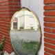 Large antique beveled brass mirror
