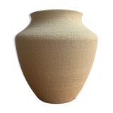 Vase en grès blanc chamotté