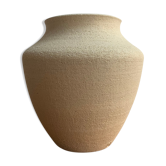 Vase en grès blanc chamotté
