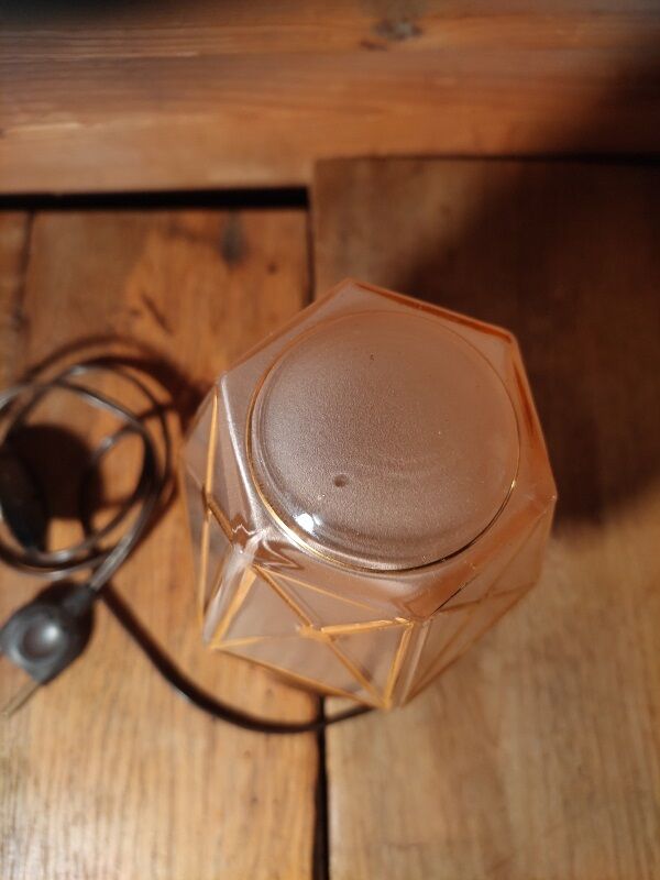 Art Deco lamp living room copper tulip glass pink edging gilded dp 1122109