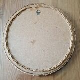 Wicker mirror braid vintage wall