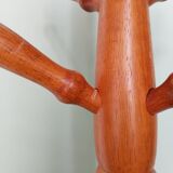 Wooden coat rack on stand