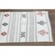Vintage Turkish Hand-Knotted Wool Cotton White Runner Rug 70x242