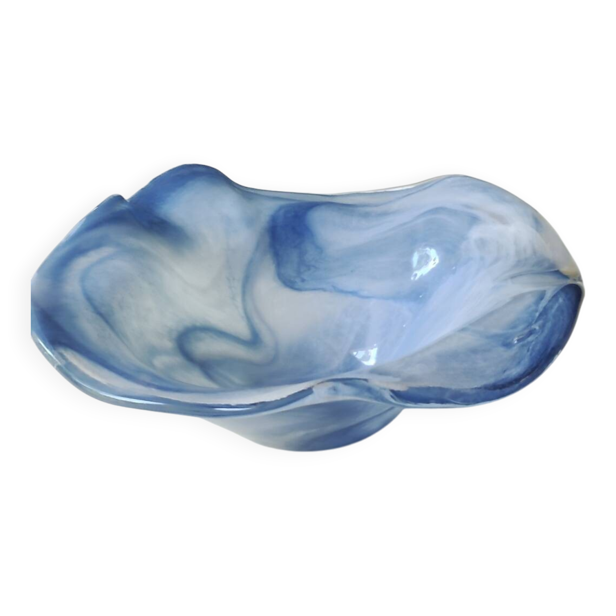 Large organic floral empty pocket. In glass/crystal