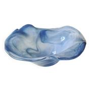 Large organic floral empty pocket. In glass/crystal
