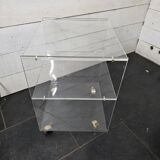 1970s Plexiglas Bedside Table
