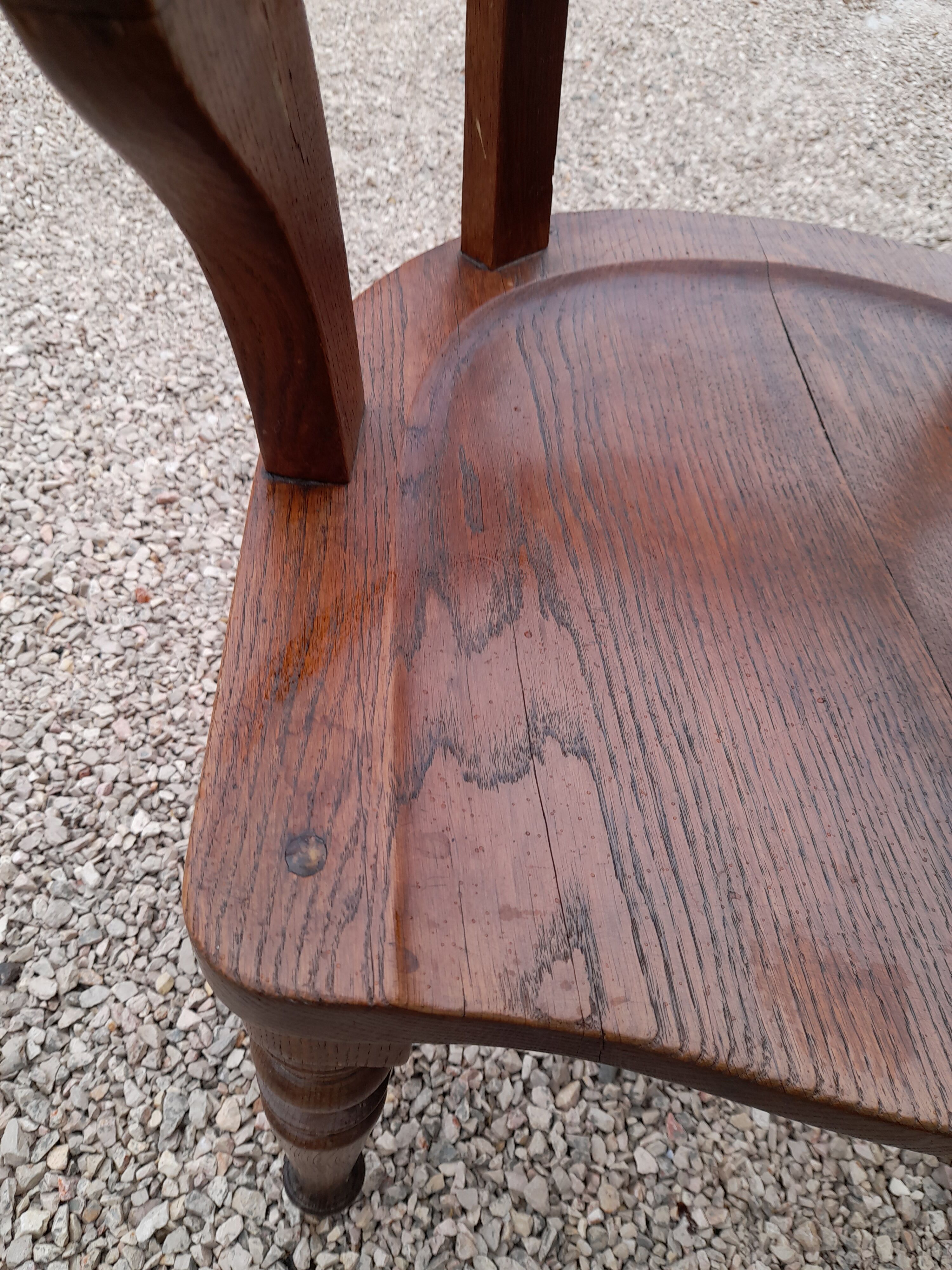 Fauteuil de bureau Louis Philippe en chêne