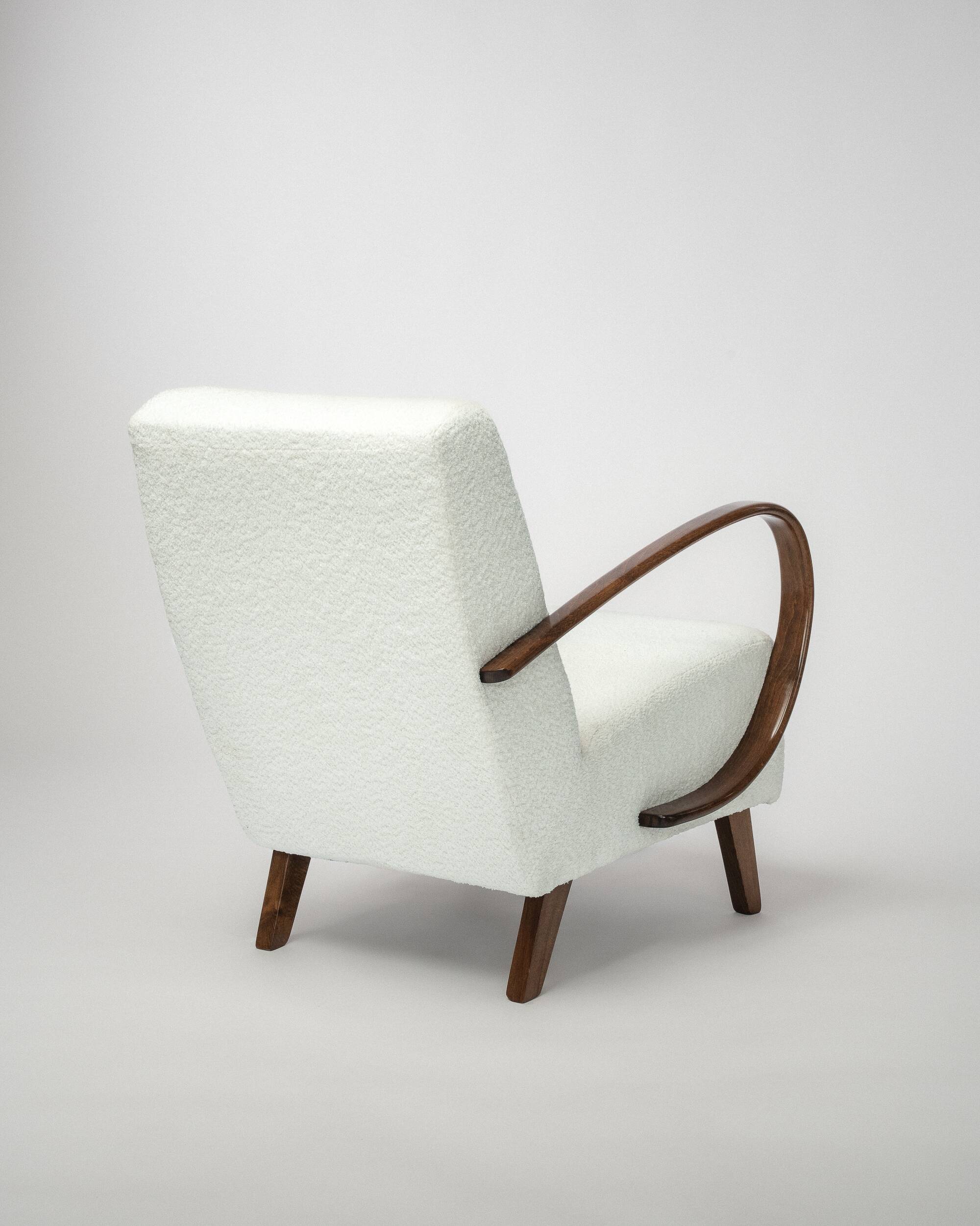 Paire de fauteuils de Jindřich Halabala, fauteuils de salon tchèques du milieu du siècle