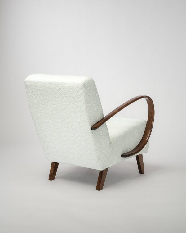 Paire de fauteuils de Jindřich Halabala, fauteuils de salon tchèques du milieu du siècle