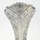 Bohemian crystal trumpet vase on foot vintage crystal vase 1940