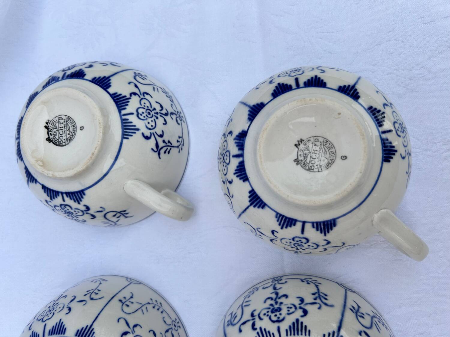 Set of 6 Copenhagen coffee cups Boch Frères