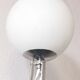 Lamp sphere of frosted glass, chrome steel, art deco, 1950