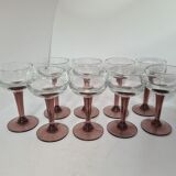 Porto glasses on colored stand x 9