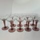 9 verres à porto sur pied coloré