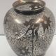 Old silver enameled vase? - art nouveau - decor provided cat, squirrel, bird