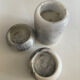 Vintage marble candlestick trio