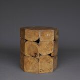 Wooden end grain Side Table or Stool