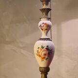 very elegant porcelain and bronze lamp, pull cord switch 50x30 very good e