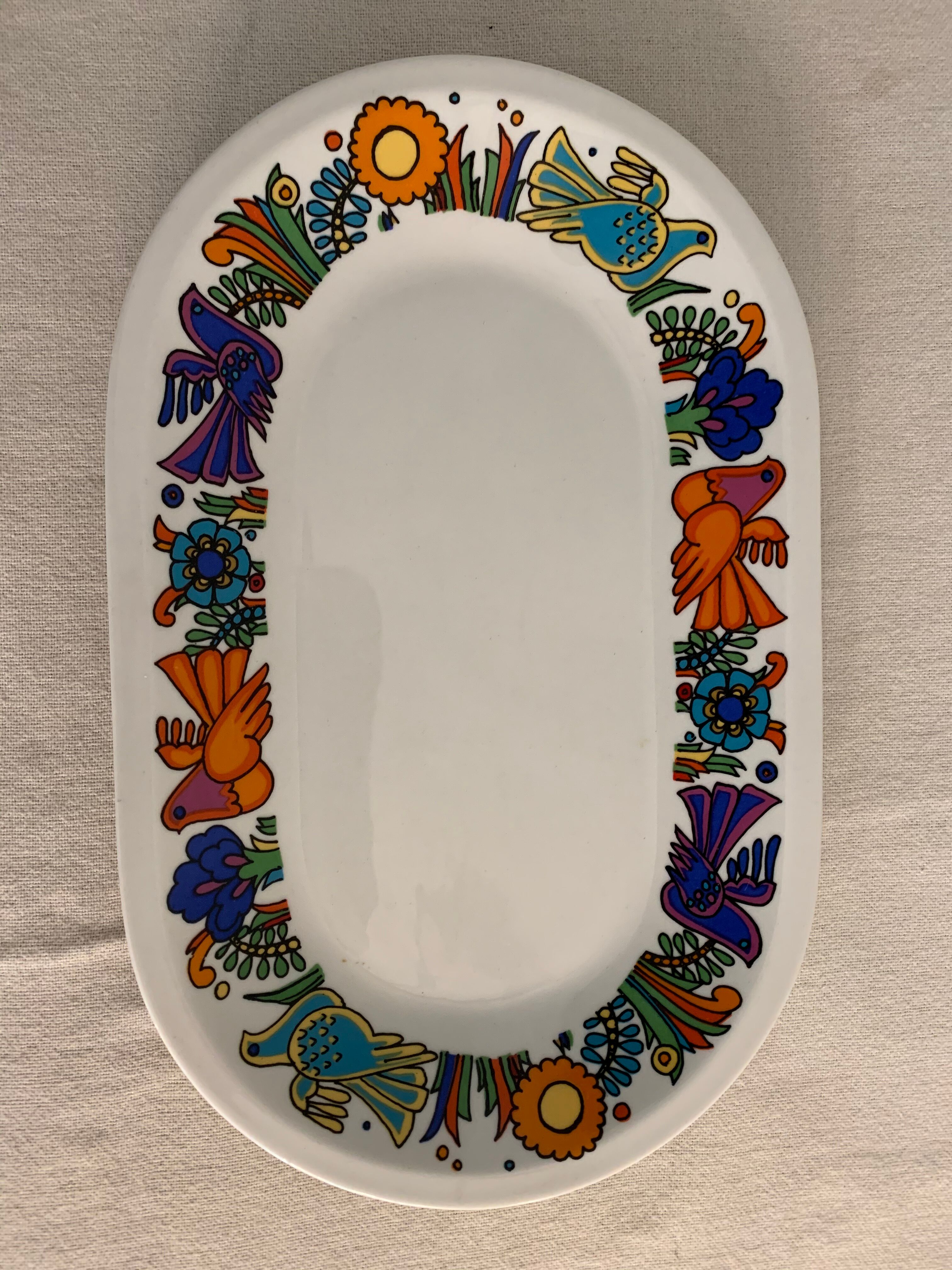 Oval flat Villeroy and Boch Acapulco 1970