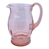Rounded pink glass decanter