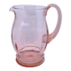 Rounded pink glass decanter