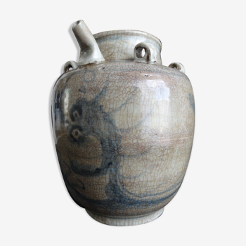 Ancienn pitcher Vietnam gres cracked dragon
