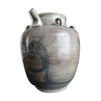 Ancienn pitcher Vietnam gres cracked dragon