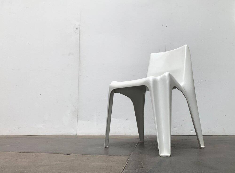 Stackable German chair in mid-century space age style by Helmut Bätzner for Bofinger, 1960s.