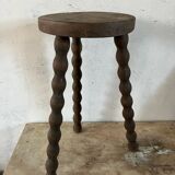 Tripod stool with turned feet