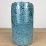 Vase rouleau en céramique bleu
