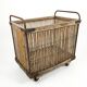 Ancient bakery cart made of rattan.