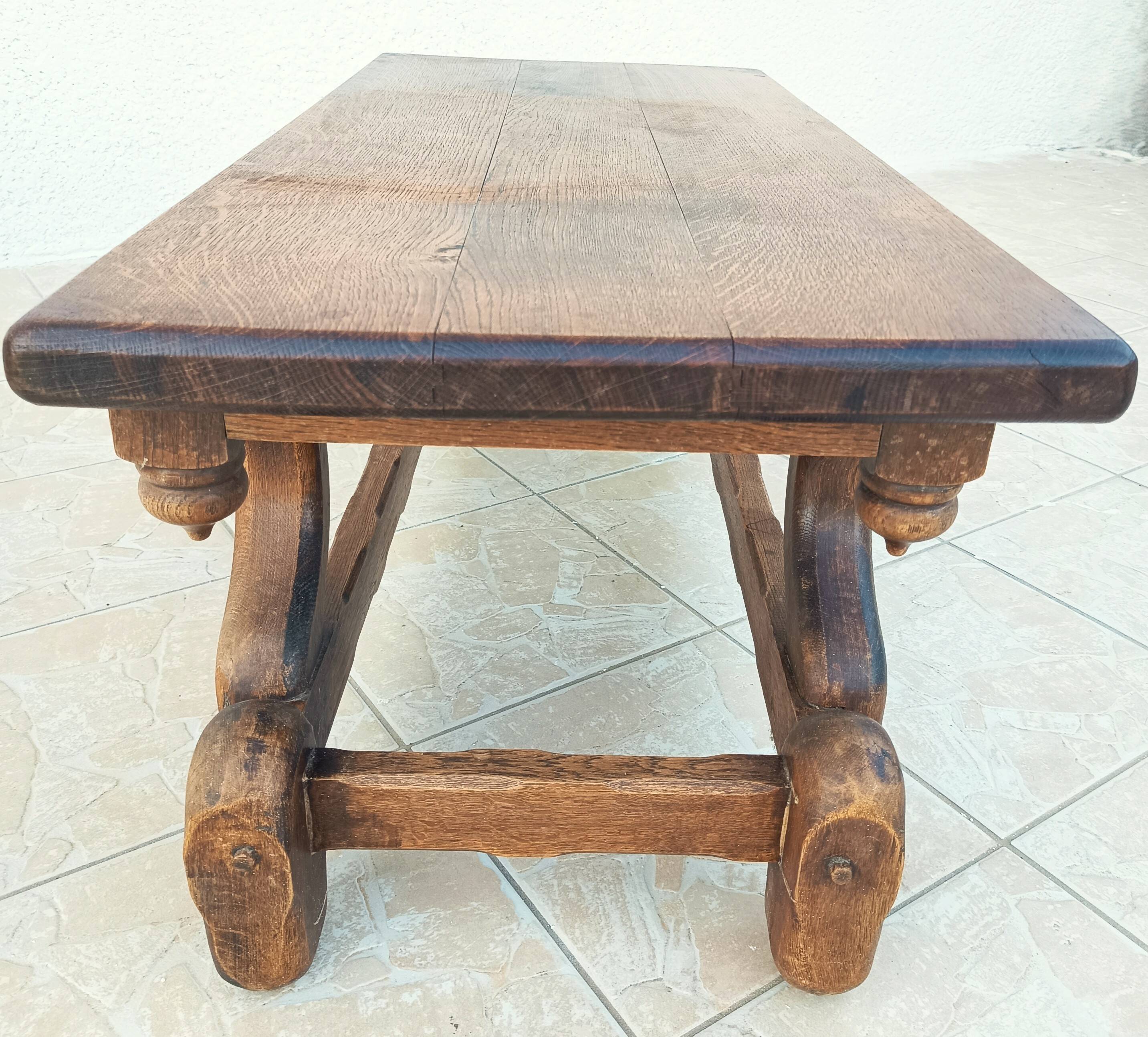 Solid oak coffee table 1950