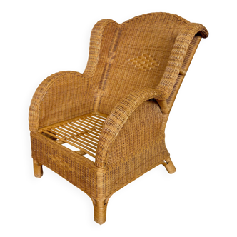 Vintage armchair in rattan / bamboo / wicker – Impeccable condition