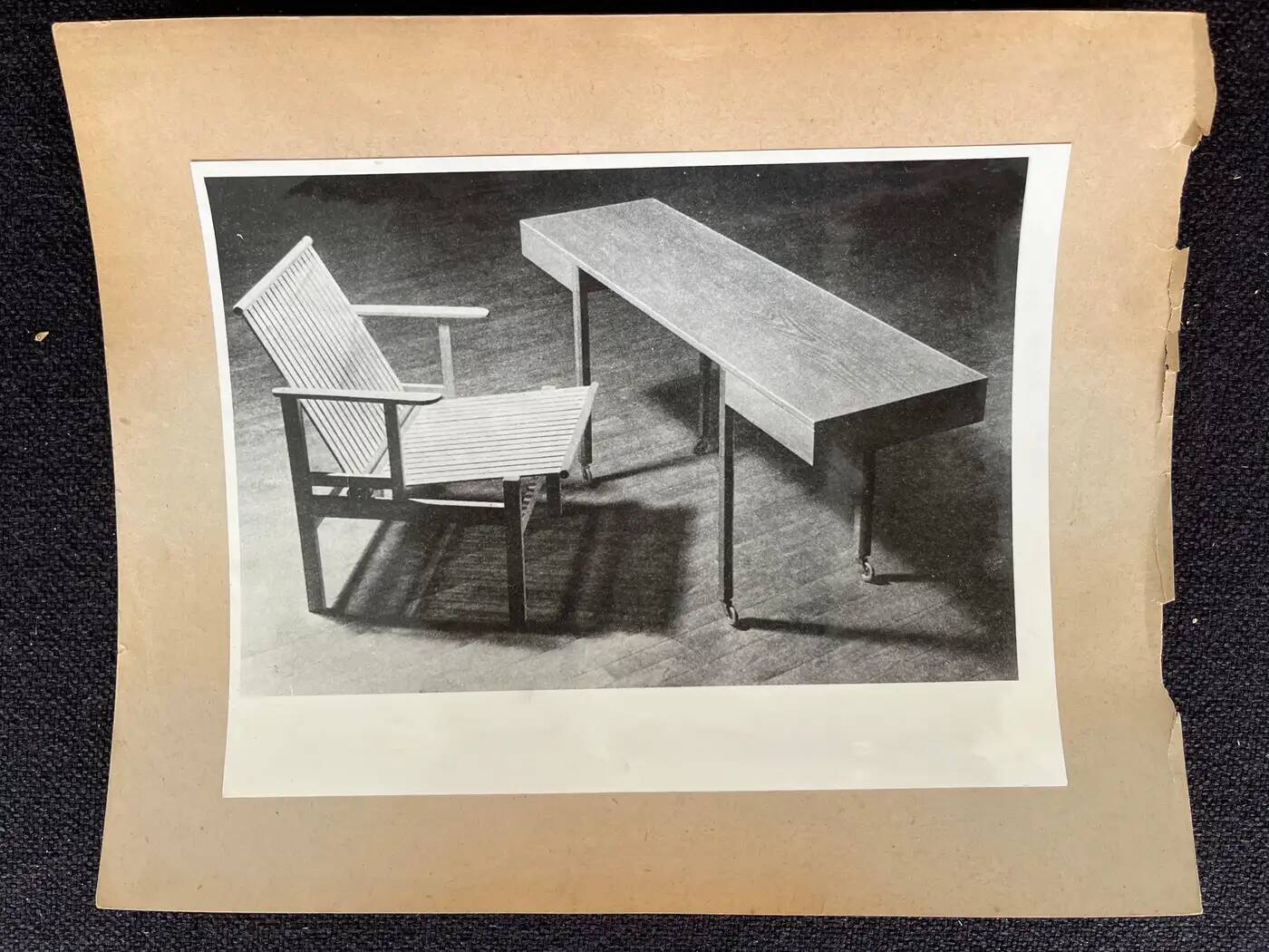 Original photo of furniture by Karl Erik Ekselius / Sweden, 1952