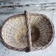 Antique Oval Two-Tone Wicker Basket