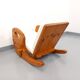 Brutalist rocking chair "sled" vintage