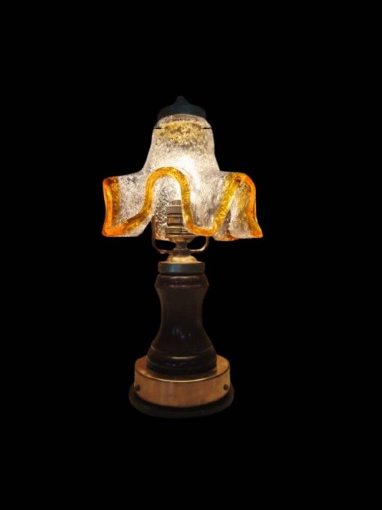 Mid-Century Murano glass table lamp by Mazzega, 1960s