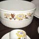 Sovirel vintage dinnerware set with yellow and brown daisy decor 21 pieces