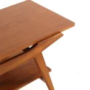 Table basse avec plateau réversible - teck mid-century moderne - design néerlandais