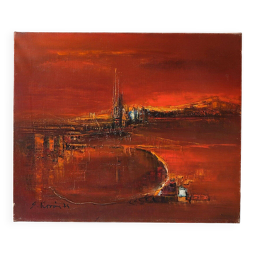 Stéphane KOVAN (XX) Abstract Painting