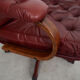 Leather swivel armchair, Danish design, 1970s, made in Denmark