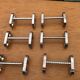 6 vintage silver metal knife holders from the 1960s