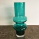 Vase tube green tinted glass