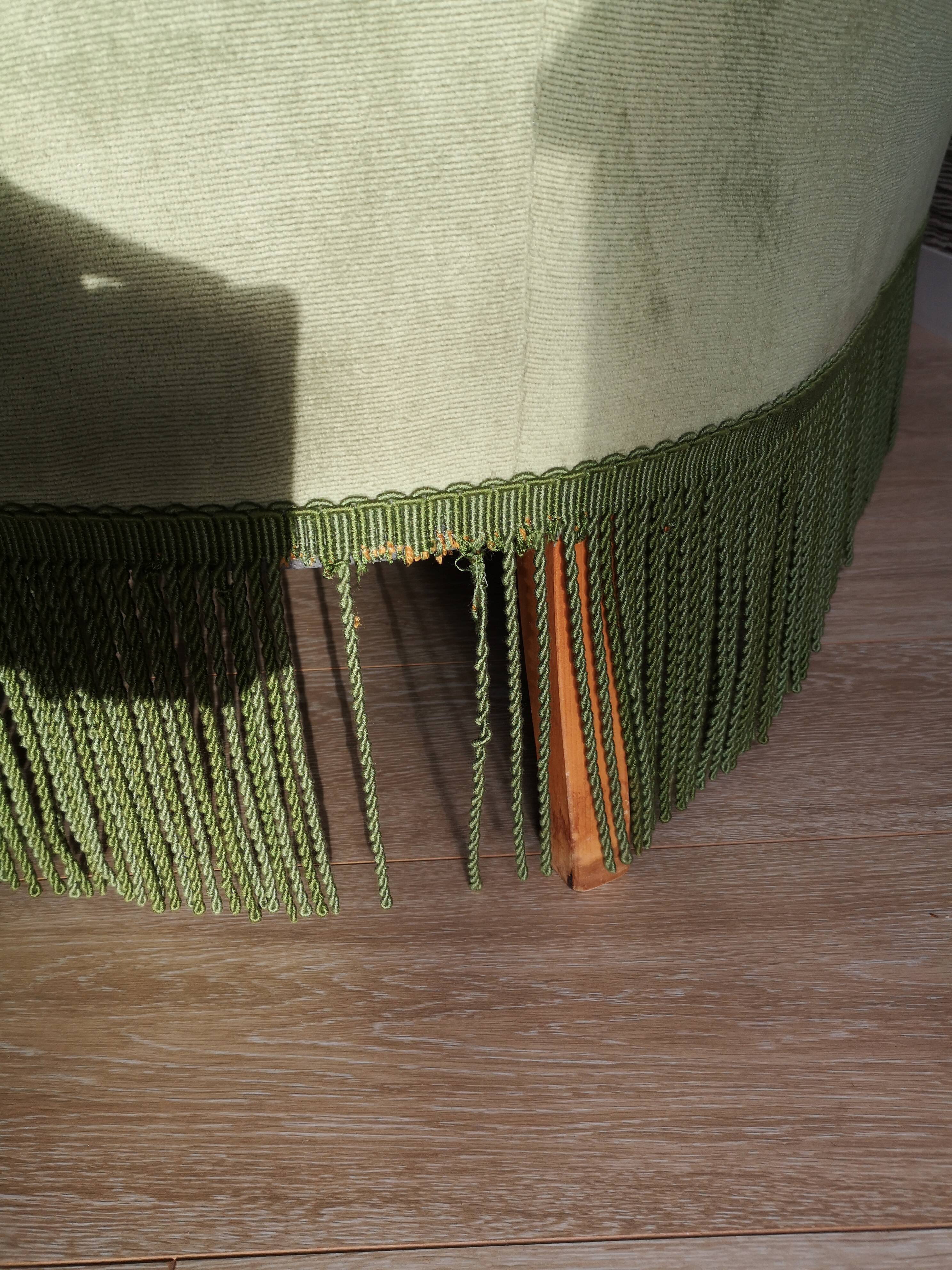 Green velvet toad sofa